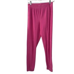 Gap Body Medium Pink Ribbed Lounge Pajama Pants Stretch Elastic Waist